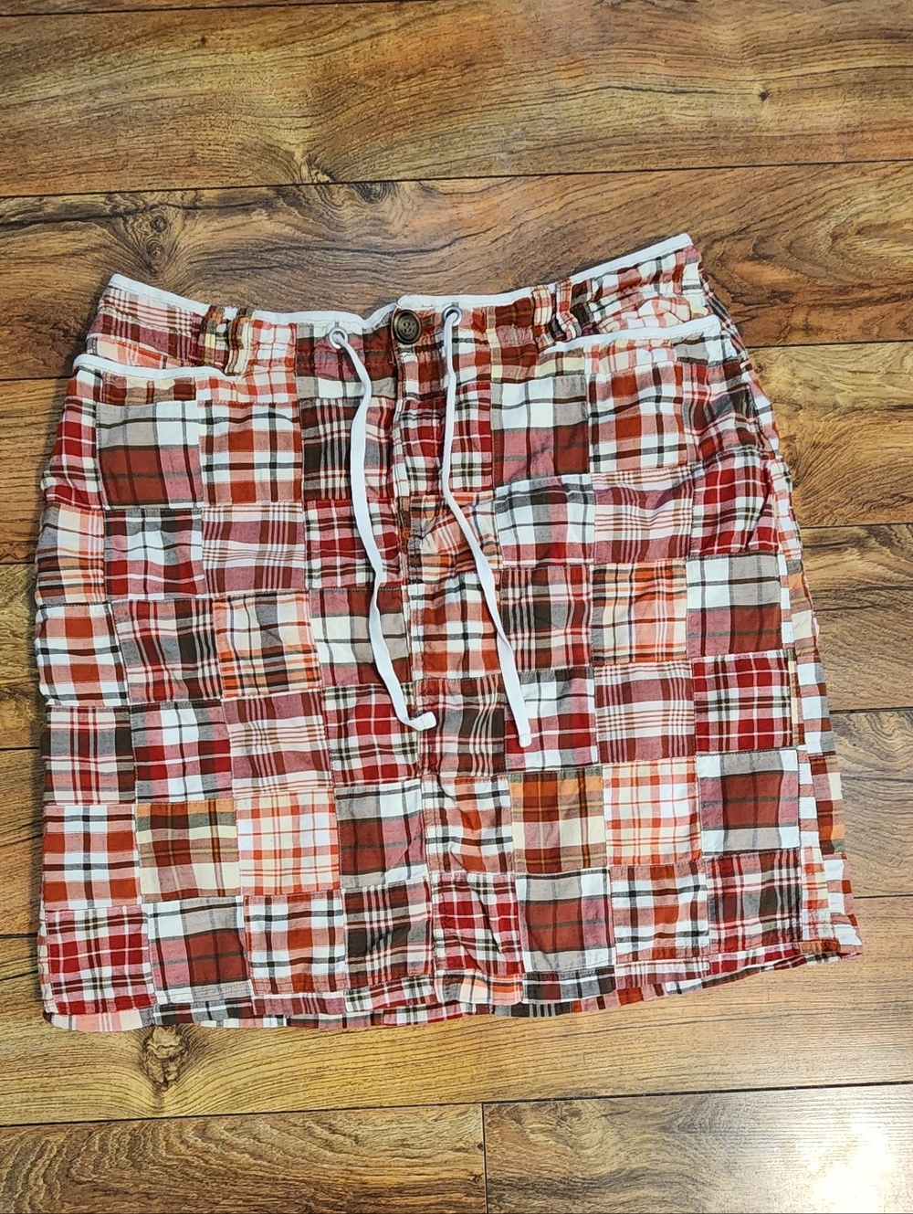 Liz Claiborne Patchwork Plaid Mini Skirt,size 16